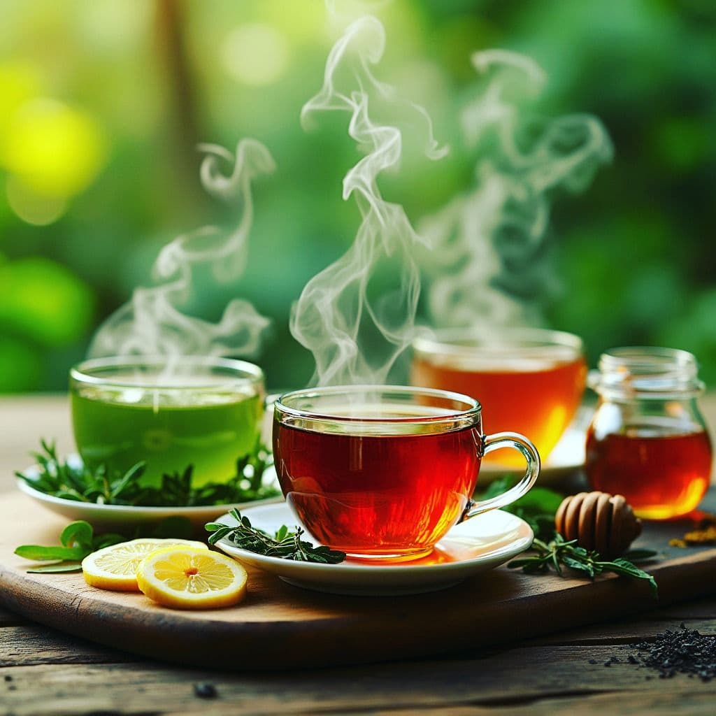 Pouring premium Kenyan black tea